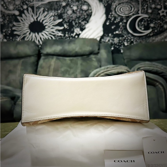 Coach Tan and Cream Women's Satchel - Picture 14 of 17